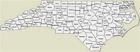 North Carolina map with counties.Free printable map .